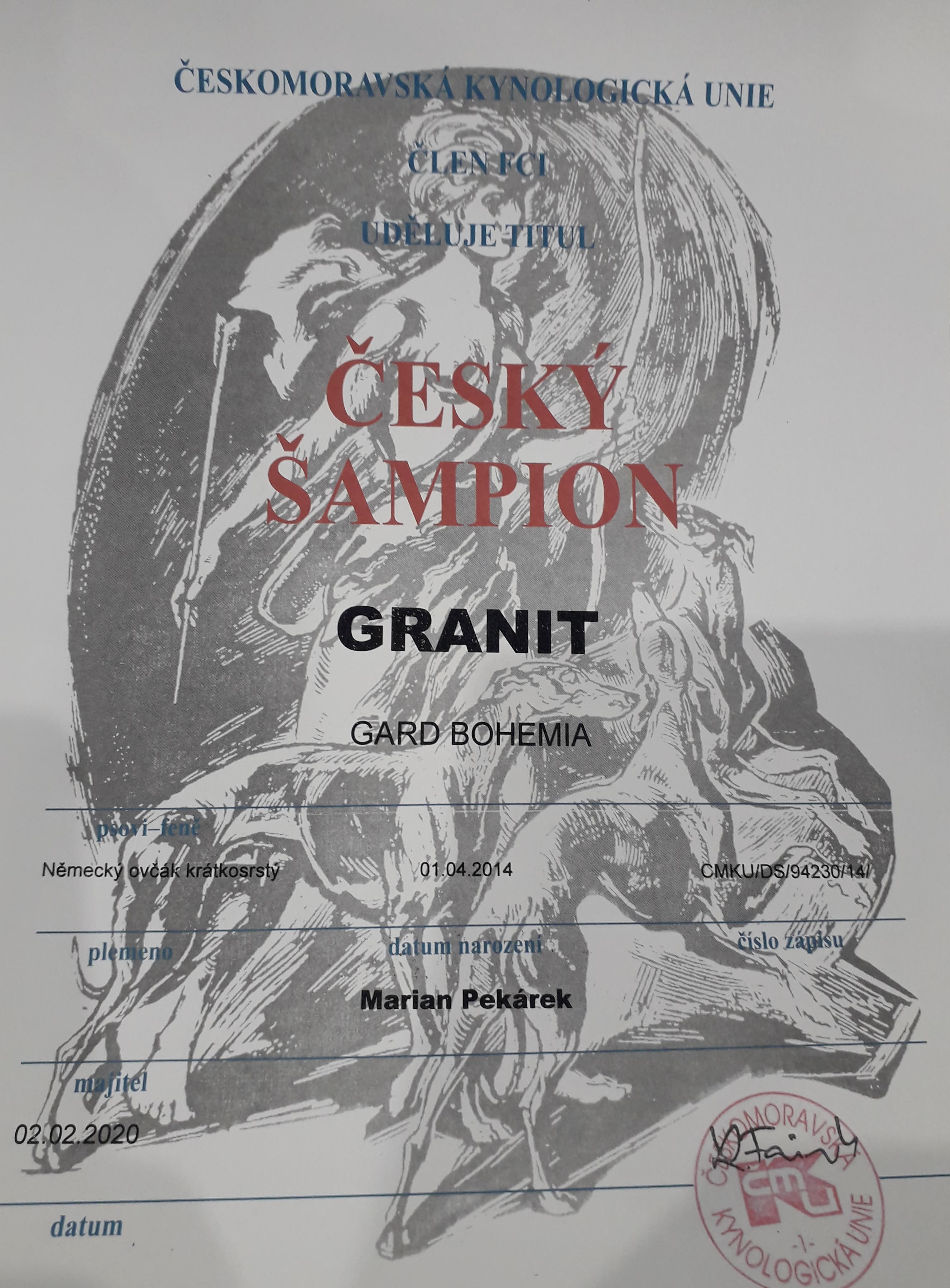 Granit - Český šampion